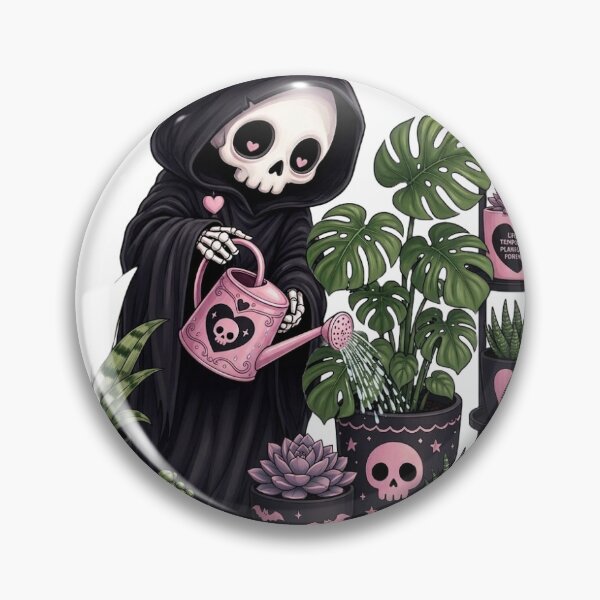 Item preview, Emotional Support Plants Spooky Cute Grim Reaper designed and sold by CoolCrazyChaos.