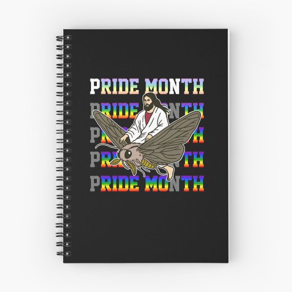 Item preview, Jesus Riding Moth Pride Month Rainbow Retro LGBTQ+ Pride designed and sold by Glow-Paw-Studio.