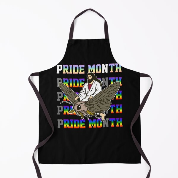 Item preview, Jesus Riding Moth Pride Month Rainbow Retro LGBTQ+ Pride designed and sold by Glow-Paw-Studio.