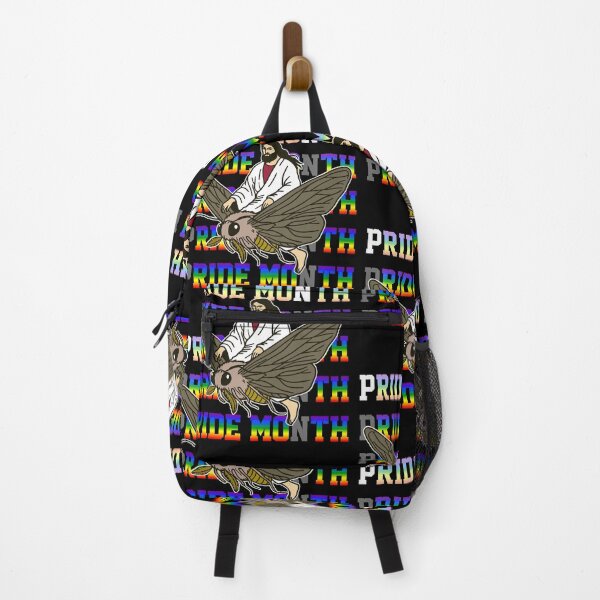 Item preview, Jesus Riding Moth Pride Month Rainbow Retro LGBTQ+ Pride designed and sold by Glow-Paw-Studio.