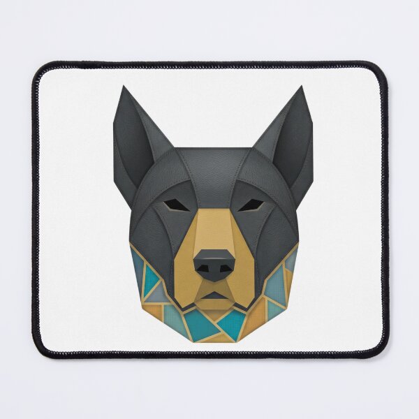 Item preview, Modern Geometric Doberman Dog Portrait Illustration designed and sold by Pawfect Vibes Hub.