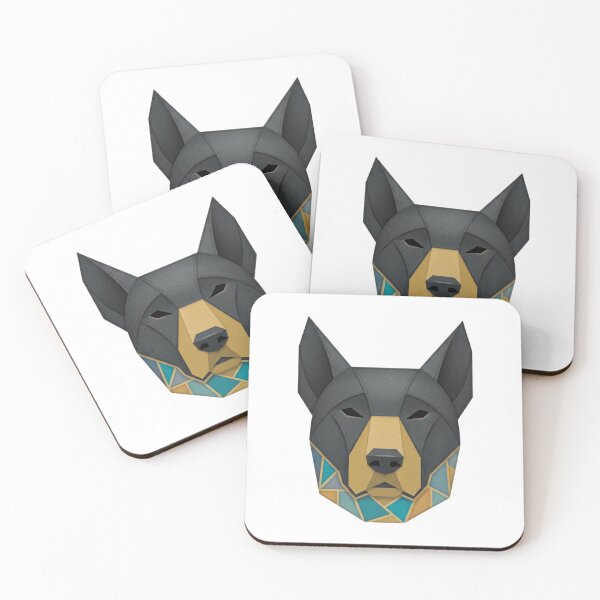 Item preview, Modern Geometric Doberman Dog Portrait Illustration designed and sold by Pawfect Vibes Hub.