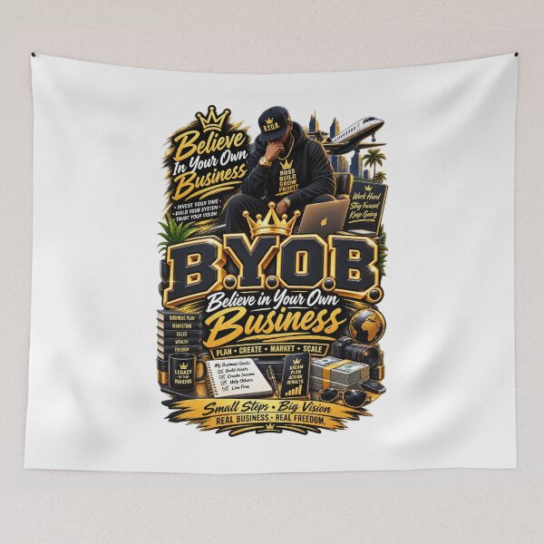 Item preview, B.Y.O.B. Believe in Your Own Business – Entrepreneur Motivation designed and sold by BilcoStillbaze.