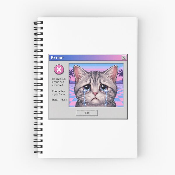 Item preview, Task Failed Successfully Retro 90s Computer Crying Cat designed and sold by CoolCrazyChaos.