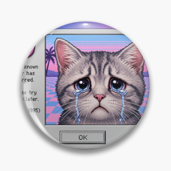 Item preview, Task Failed Successfully Retro 90s Computer Crying Cat designed and sold by CoolCrazyChaos.