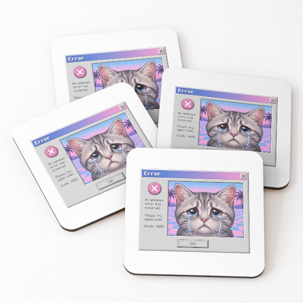 Item preview, Task Failed Successfully Retro 90s Computer Crying Cat designed and sold by CoolCrazyChaos.