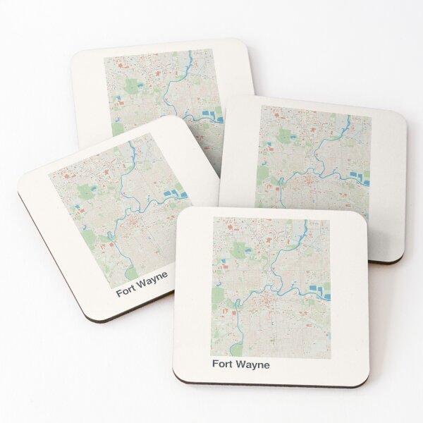 Item preview, Fort Wayne Minimalistic Map Art designed and sold by MapsNerd.