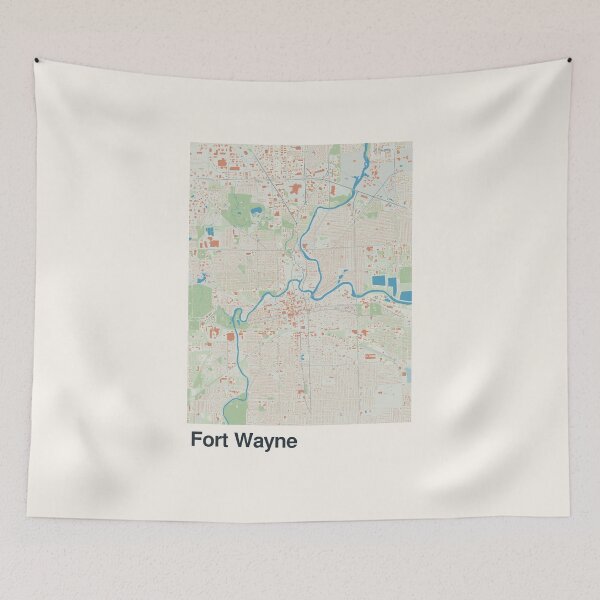 Item preview, Fort Wayne Minimalistic Map Art designed and sold by MapsNerd.
