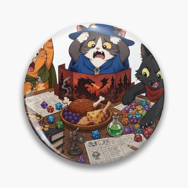 Item preview, Chaotic Stupid Funny Cats Playing Tabletop RPG Dice designed and sold by CoolCrazyChaos.