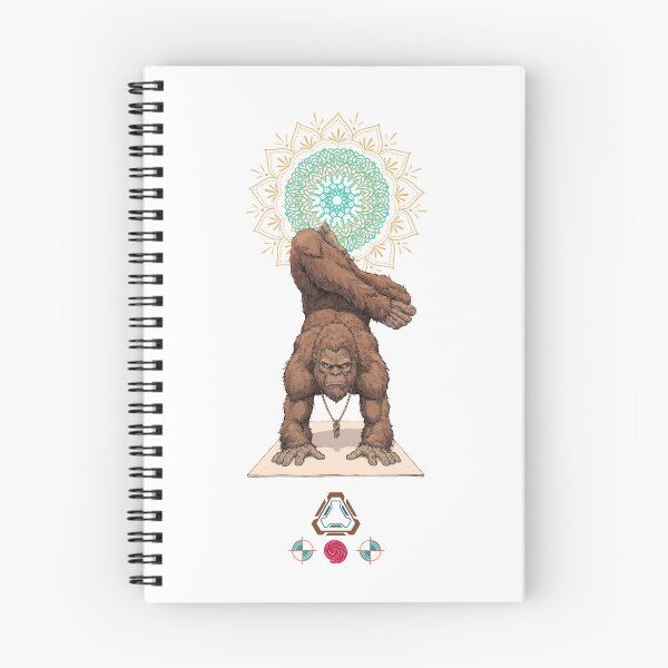 Item preview, Funny Bigfoot in Eight-Angle Pose Astavakrasana Yoga Art designed and sold by Whimsy Trail Co.