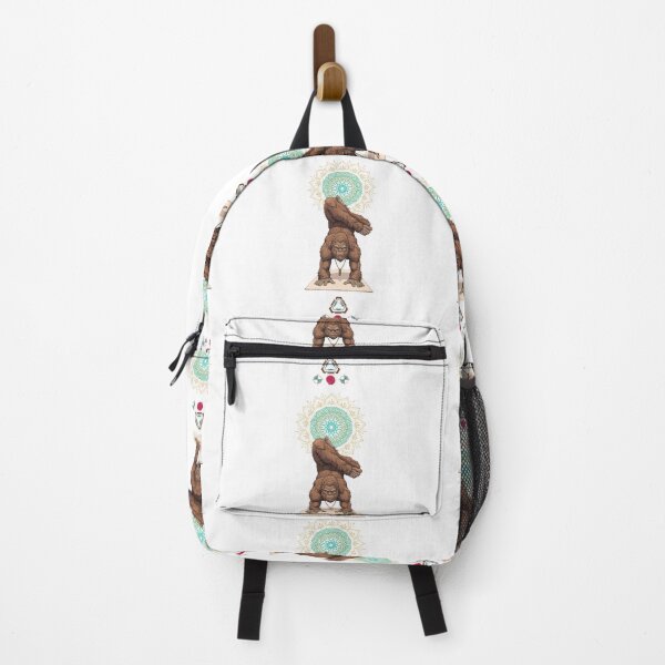 Item preview, Funny Bigfoot in Eight-Angle Pose Astavakrasana Yoga Art designed and sold by Whimsy Trail Co.