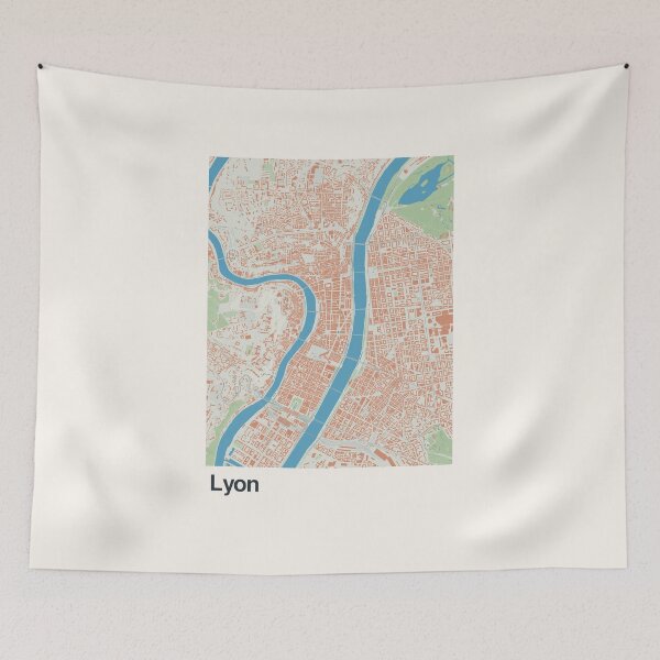 Item preview, Lyon Minimalistic Map Art designed and sold by MapsNerd.
