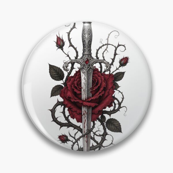 Item preview, Morally Grey Characters Dark Romantasy BookTok Dagger Rose designed and sold by CoolCrazyChaos.
