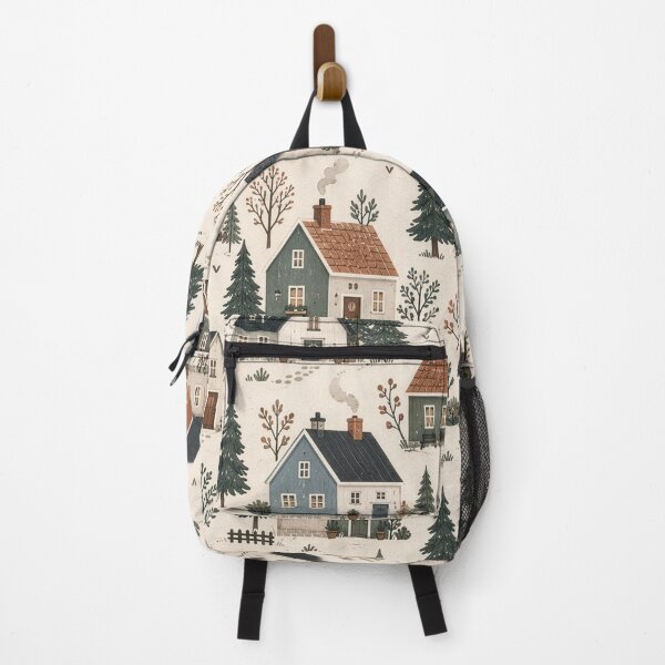 Item preview, Scandinavian Cottagecore Village Pattern designed and sold by divifillius.