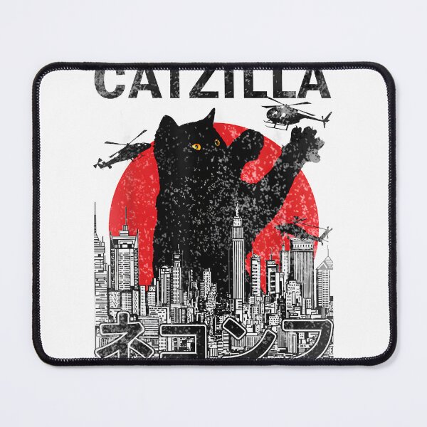 Item preview, Catzilla Japanese Vintage Sunset Style Cat Illustration for Kitten Lovers designed and sold by Shippedit.