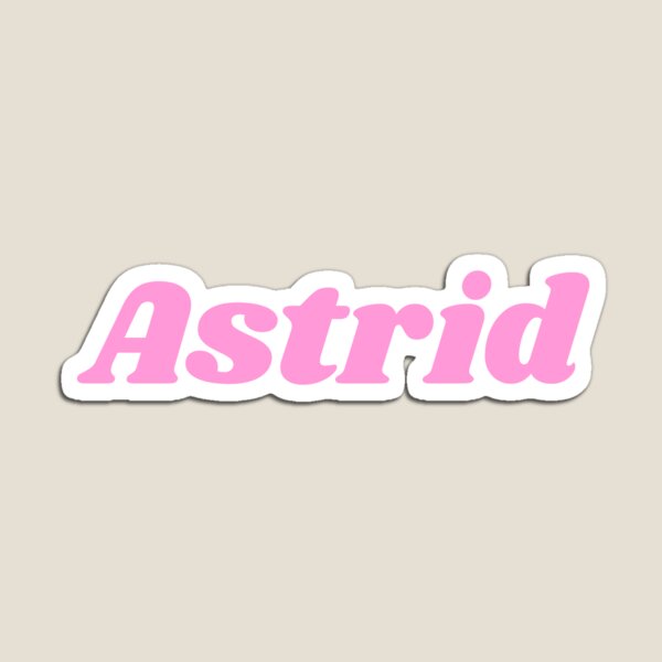 Item preview, Astrid Name, Pink designed and sold by RedParker.
