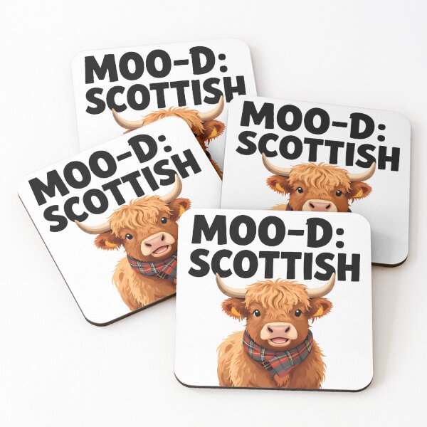 Artikelvorschau, Moo-d Scottish Highland Cow entworfen und verkauft von ArtlightStudio.