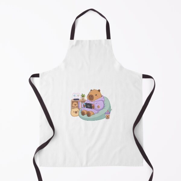 Item preview, Socially Exhausted Cute Cozy Gamer Capybara designed and sold by CoolCrazyChaos.