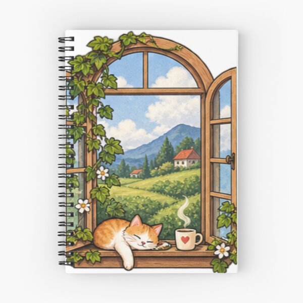 Item preview, Cozy Cat Nap by the Open Window designed and sold by Anstickerrr.