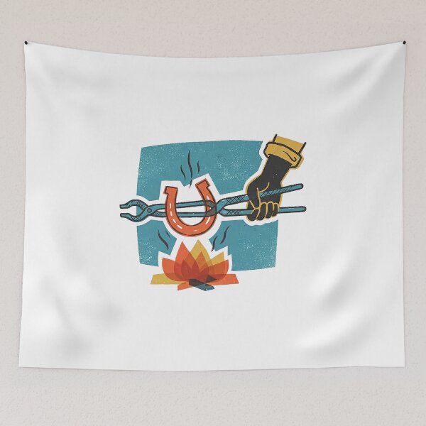 Item preview, Horseshoe In The Fire Screenprint designed and sold by eduardoroa22.
