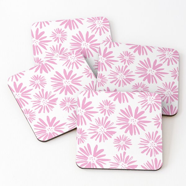 Item preview, Pink flower print pattern designed and sold by punitaillustrates.
