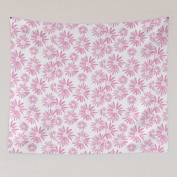 Item preview, Pink flower print pattern designed and sold by punitaillustrates.
