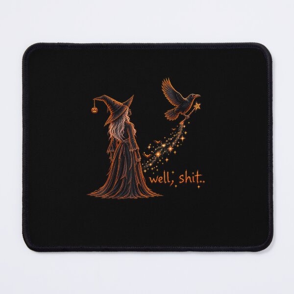 Item preview, Well Shit Funny Witch Crow Magic Wand Halloween Spooky designed and sold by MatherFisher.