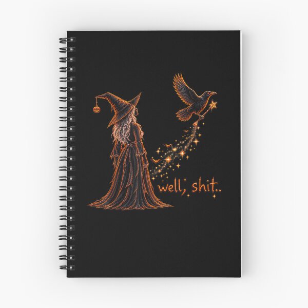 Item preview, Well Shit Funny Witch Crow Magic Wand Halloween Spooky designed and sold by MatherFisher.