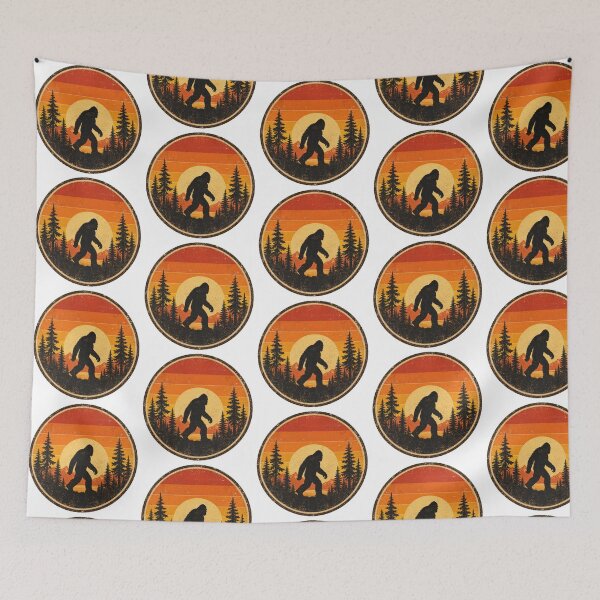 Item preview, Social Distancing Champion Funny Bigfoot Retro Sunset designed and sold by CoolCrazyChaos.