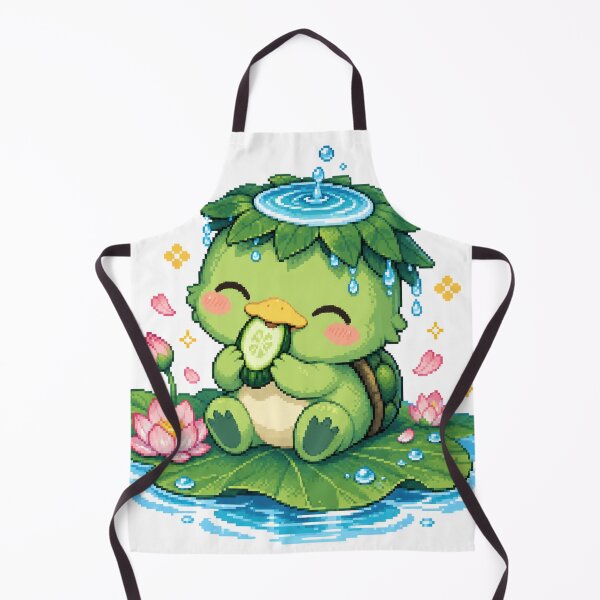 Item preview, Cozy Japanese Kappa Cucumber Lotus Pond designed and sold by CozyPixel-J.