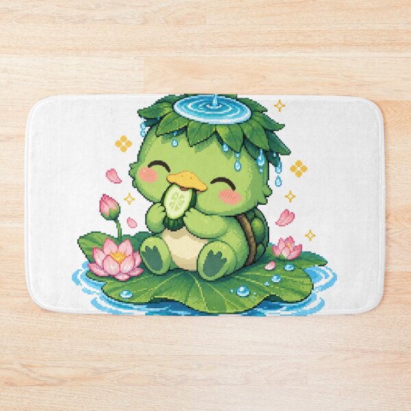 Item preview, Cozy Japanese Kappa Cucumber Lotus Pond designed and sold by CozyPixel-J.