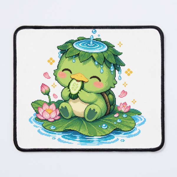 Item preview, Cozy Japanese Kappa Cucumber Lotus Pond designed and sold by CozyPixel-J.