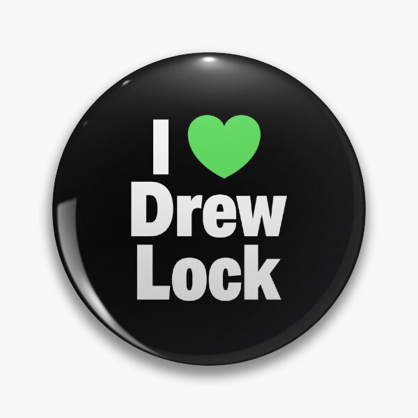 Item preview, I Love Drew Lock Green Heart Football Fan Quarterback Support Gift designed and sold by Glow-Paw-Studio.