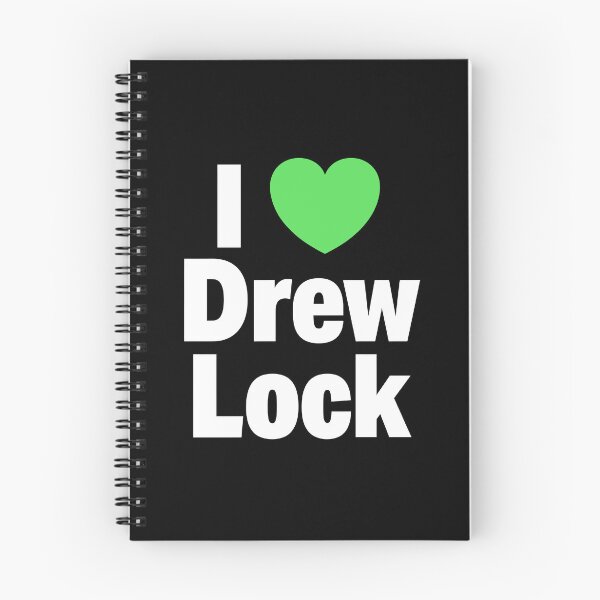 Item preview, I Love Drew Lock Green Heart Football Fan Quarterback Support Gift designed and sold by Glow-Paw-Studio.