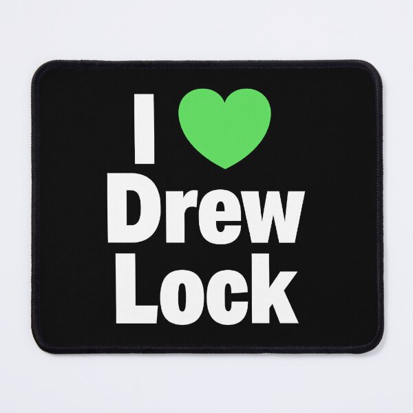 Item preview, I Love Drew Lock Green Heart Football Fan Quarterback Support Gift designed and sold by Glow-Paw-Studio.