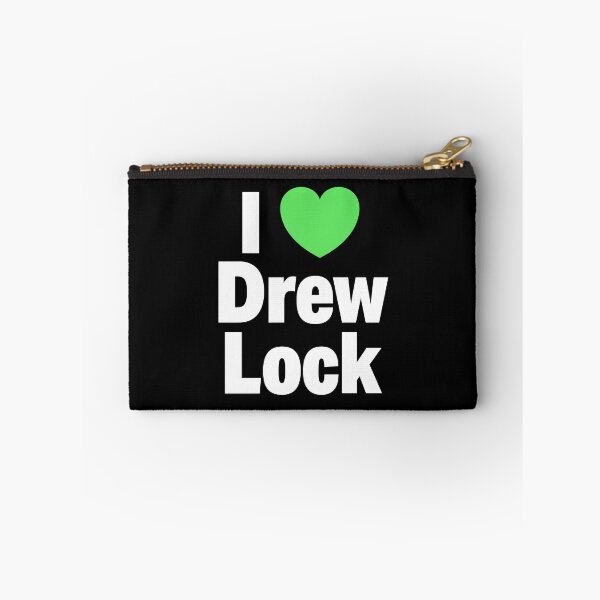 Item preview, I Love Drew Lock Green Heart Football Fan Quarterback Support Gift designed and sold by Glow-Paw-Studio.