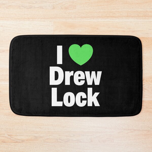 Item preview, I Love Drew Lock Green Heart Football Fan Quarterback Support Gift designed and sold by Glow-Paw-Studio.