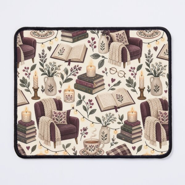 Item preview, Cozy Dark Academia Reading Room Pattern designed and sold by divifillius.