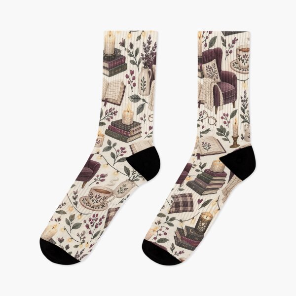 Item preview, Cozy Dark Academia Reading Room Pattern designed and sold by divifillius.