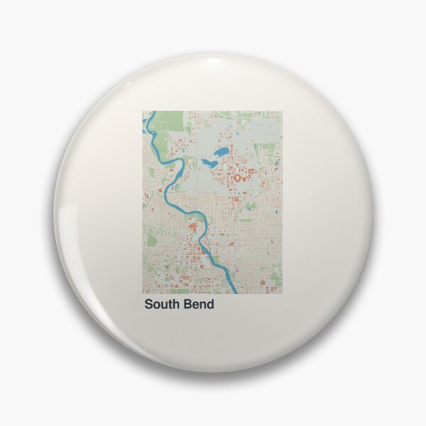 Item preview, South Bend Minimalistic Map Art designed and sold by MapsNerd.