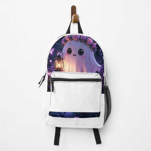 Item preview, Magical Kawaii Ghost in Butterfly Garden designed and sold by ThilankaDesign.