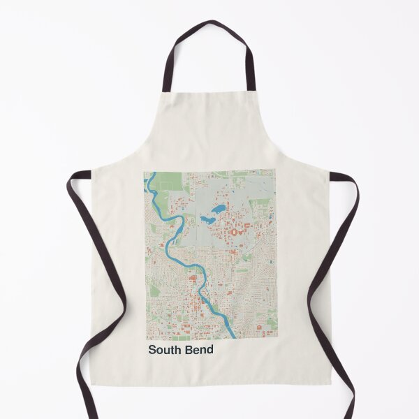 Item preview, South Bend Minimalistic Map Art designed and sold by MapsNerd.