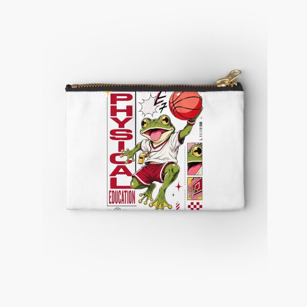 Item preview, Physical Education Frog Graphic Poster T-Shirt | Funny PE Teacher Toad Basketball Coach Gym Teacher Gift Red Art designed and sold by illeN-Art-World.