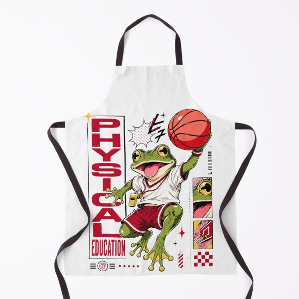 Item preview, Physical Education Frog Graphic Poster T-Shirt | Funny PE Teacher Toad Basketball Coach Gym Teacher Gift Red Art designed and sold by illeN-Art-World.