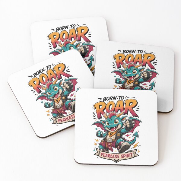 Item preview, Born To Roar Dragon Mascot Cartoon Graphic designed and sold by InkDriveStudio.