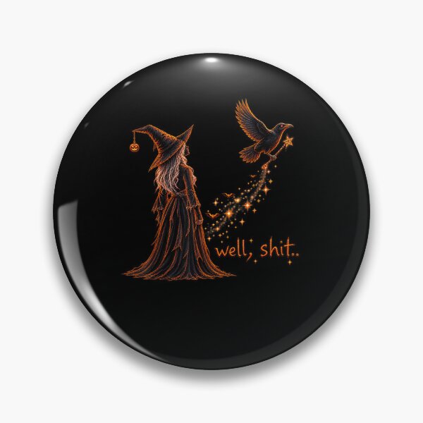 Item preview, Well Shit Funny Witch Crow Magic Wand Halloween Spooky designed and sold by Juansustait.