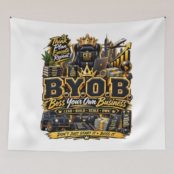 Item preview, B.Y.O.B. Boss Your Own Business – CEO Entrepreneur Motivation designed and sold by BilcoStillbaze.