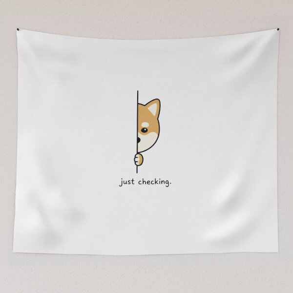 Item preview, Minimalist Peeking Shiba Inu Just Checking Cute Dog designed and sold by VELORIA706.
