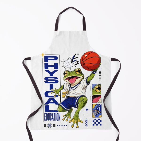 Item preview, Physical Education Frog Graphic Poster T-Shirt | Funny PE Teacher Toad Basketball Coach Gym Teacher Gift Blue Art designed and sold by illeN-Art-World.