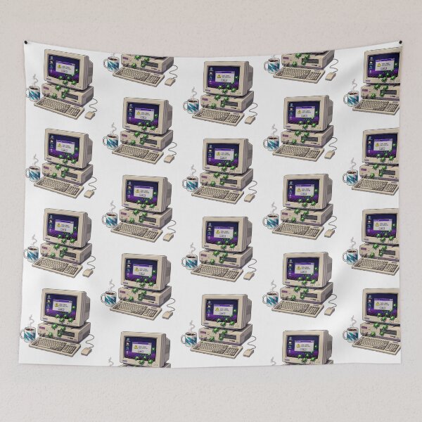Item preview, I Turn Coffee Into Bugs Funny Programmer Retro Computer designed and sold by CoolCrazyChaos.